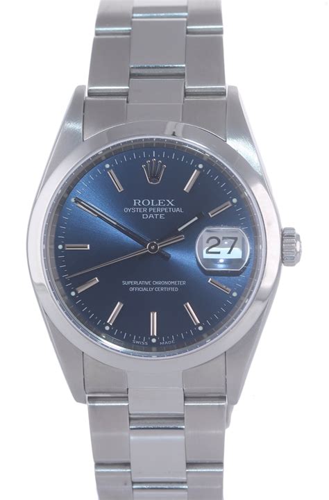 rolex oyster perpetual date 15505|Rolex 15200 blue dial.